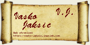 Vasko Jakšić vizit kartica